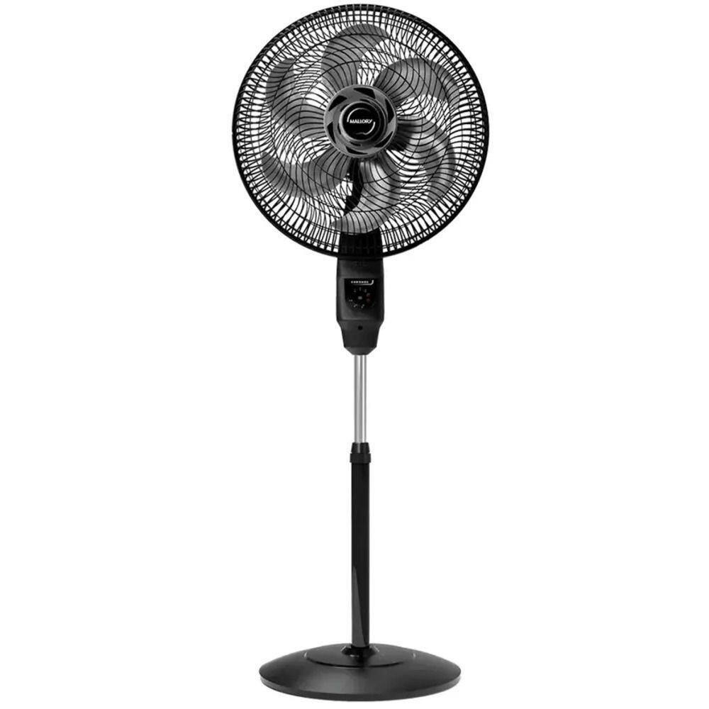 Ventilador de Coluna Mallory 140W 40cm 6 Pás 3 Velocidades Preto 110V