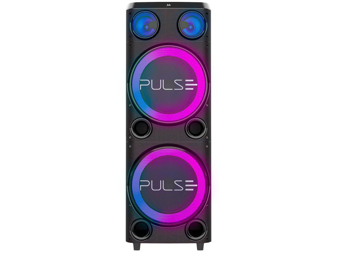 Caixa de Som Pulse Torre Double SP508 12'' LED Bluetooth 2300W