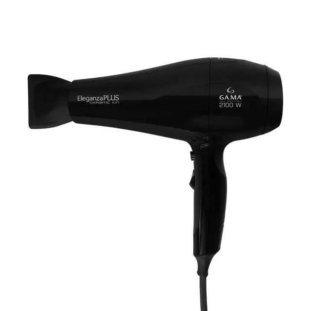 Secador de Cabelo Gama Eleganza Plus Ceramic Íon com Jato de Ar Frio 2100W Preto 127V