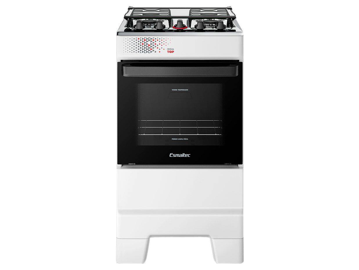Fogão Ideal Top 4 Bocas Automático Mesa de Inox Bivolt Esmaltec