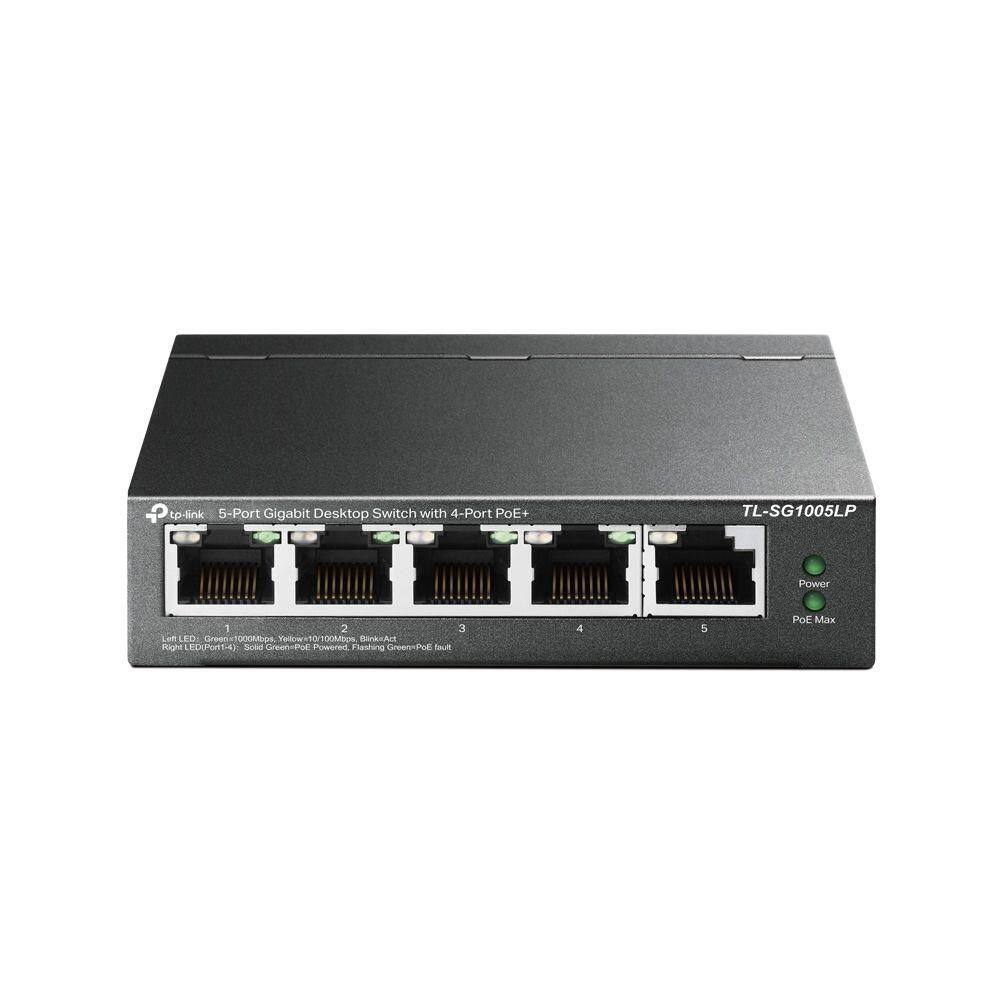 Switch Gigabit de Mesa de 5 Portas com 4 Portas PoE TL-SG1005LP TP-link