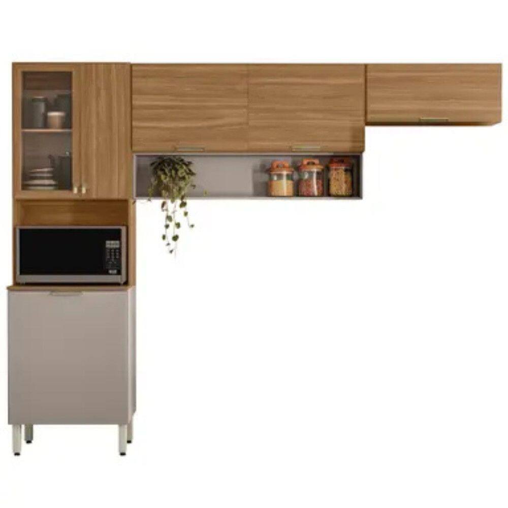 Cozinha Compacta 6 Portas 1 Nicho em MDP Alba Demóbile