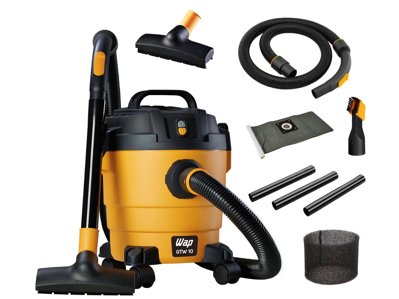 Aspirador de Pó e Água WAP GTW 10 com Potência de 1400W Alça Ergonômica Bocal de Sopro 127V