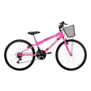 Bicicleta Aro 24 Mormaii Safira 18 Marchas Freio V-Brake Cesta