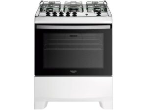 Fogão Dako Supreme 5 Bocas Com Mesa Inox Acendimento Automatico Branco Bivolt