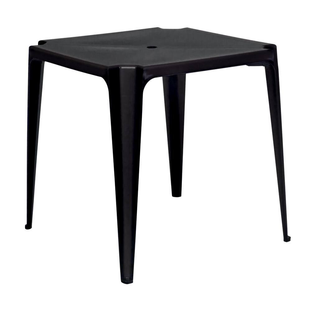 Mesa Plástica Mor Quadrada, Preta