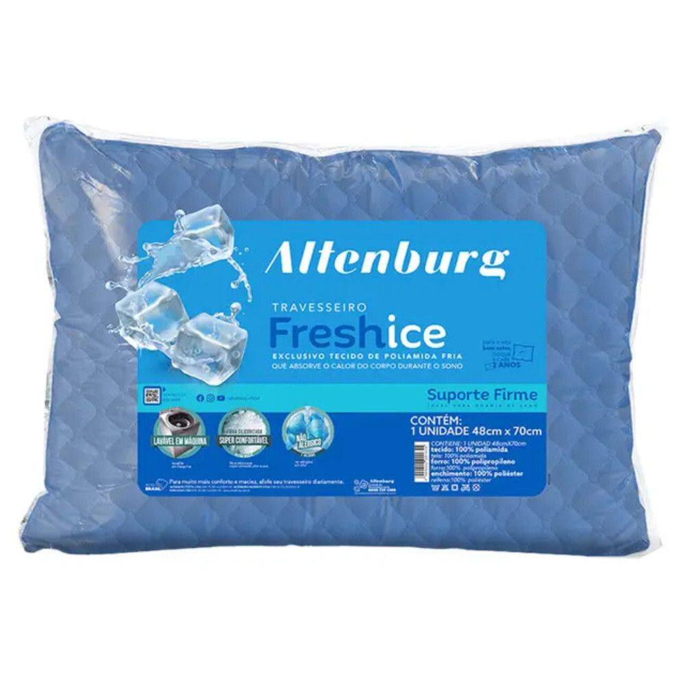 Travesseiro Altenburg Metelassado Suporte Firme Fresh Ice