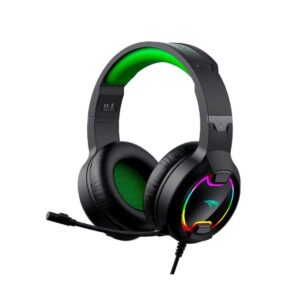 Fone De Ouvido Headset Gamer Usb C/ Microfone Mamba Preto/verde Viper Pro