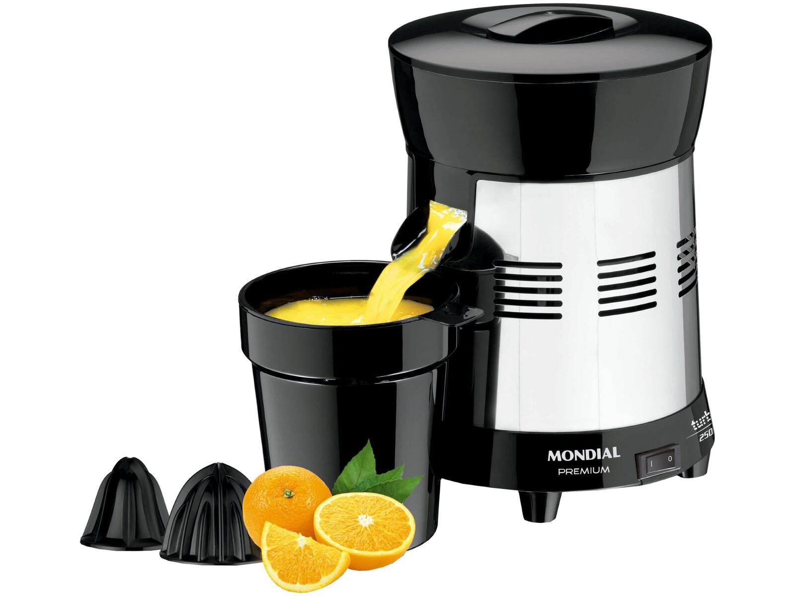 Espremedor de Frutas Mondial Turbo Premium E-10 Elétrico Inox 250W Capacidade 1L