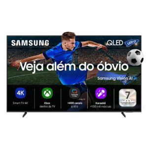 Smart TV Samsung 50 QLED Ultra 4K HDR10+ Vision AI Tizen Cinza Titan - QN50QEF1AGXZD