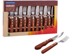 Jogo de Talheres Tramontina Inox para Churrasco Dynamic Jumbo Quantidade 12 Peças
