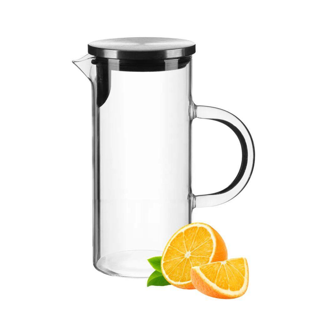 Jarra de Vidro Borossilicato Lisa 1L Elegance Com Tampa Mark Blank