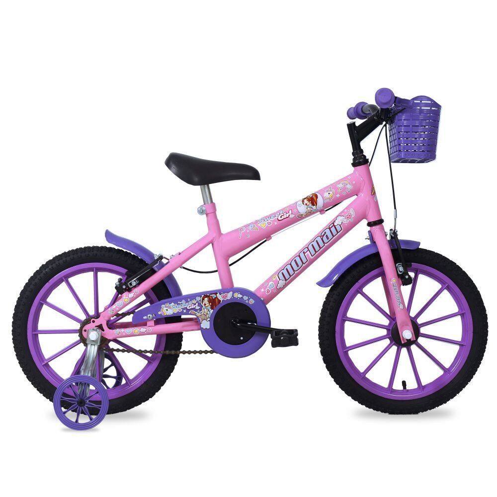 Bicicleta Aro 16 Mormaii Sweet Girl MTB 1V V-Brake