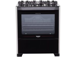 Fogão Dako 5 Bocas Magister Automático Mesa de Vidro Forno 100L