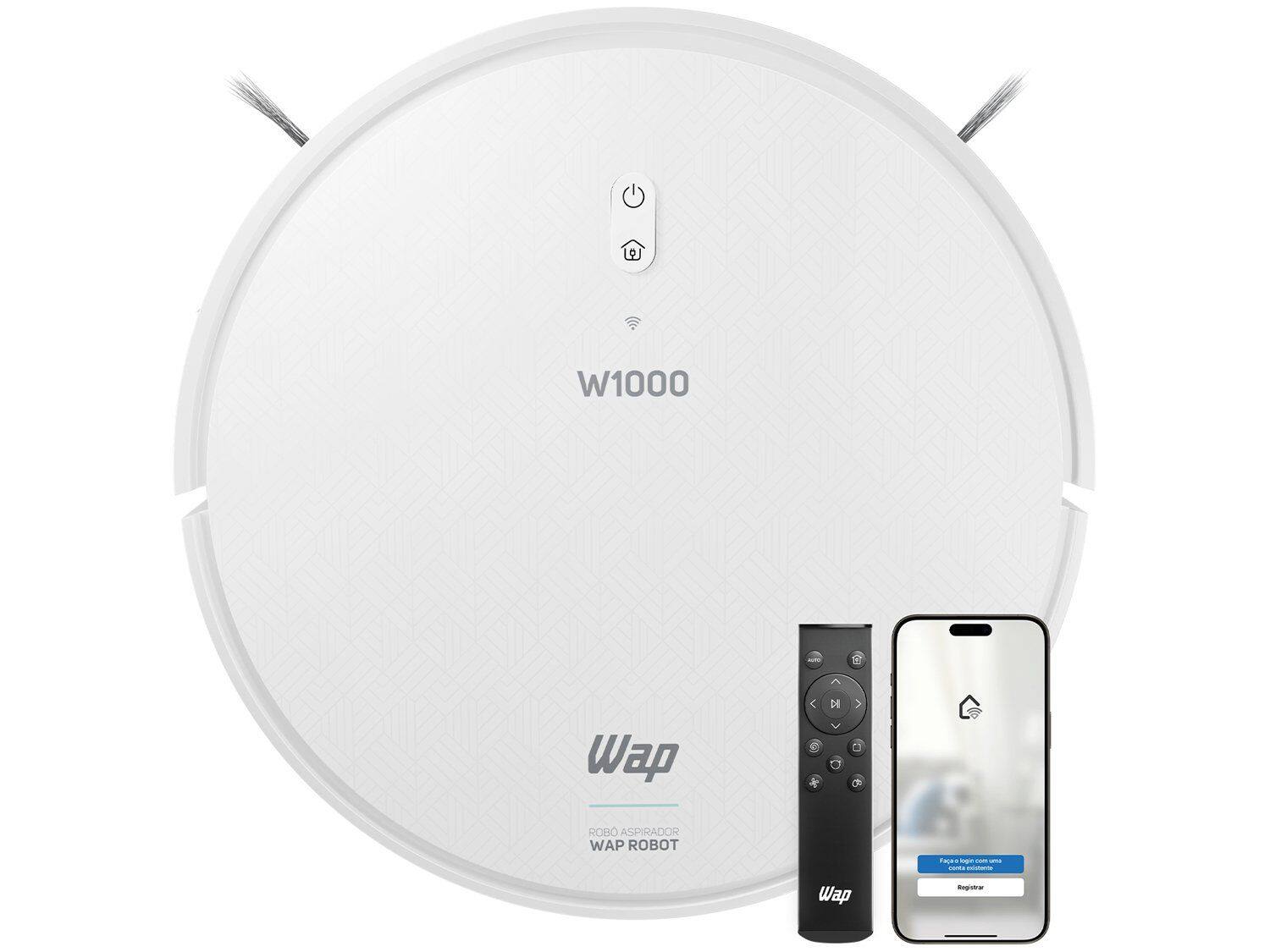 Aspirador de Pó e Água W1000 Robô Inteligente Wap