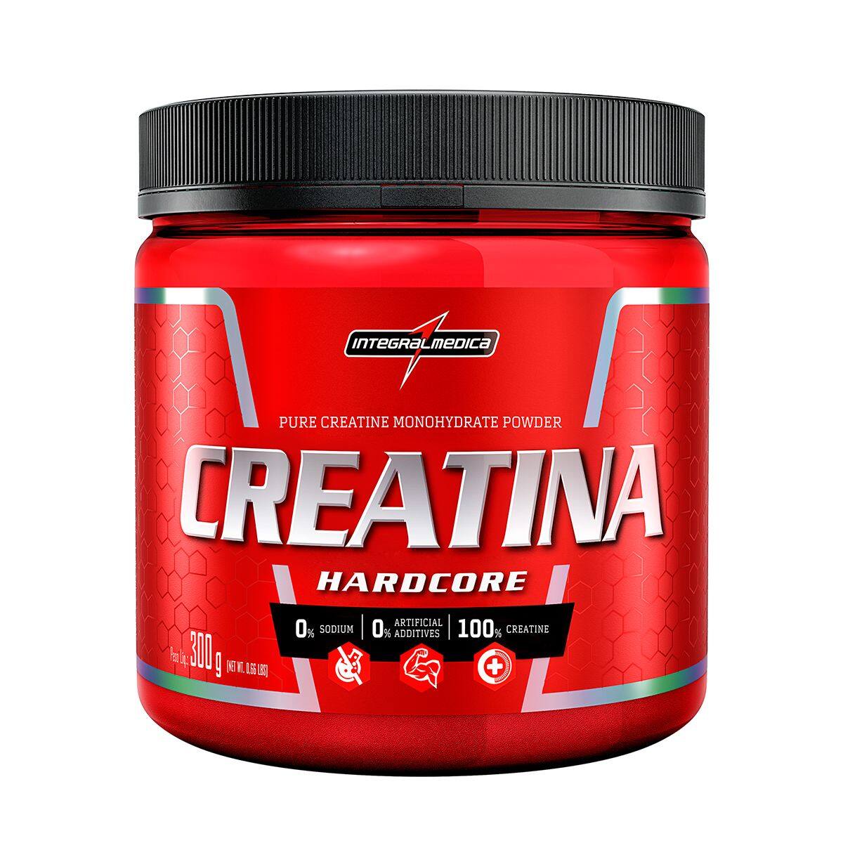 Creatina Monohidratada Hardcore Pura 300g Integral Medica