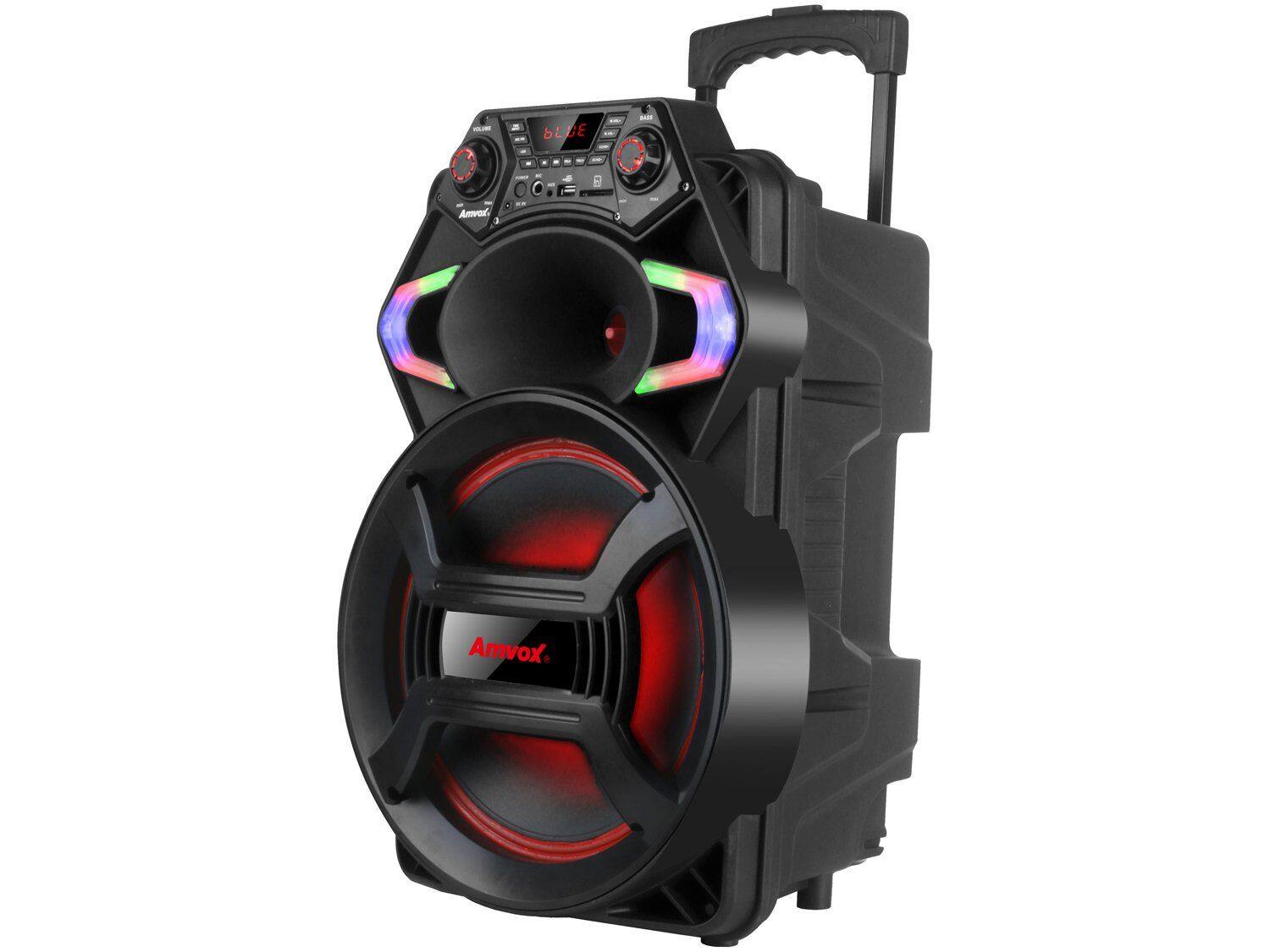 Caixa de Som Amvox ACA 550 Strondo II - Bluetooth Amplificada 550W 12” USB com Tweeter