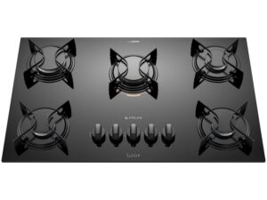 Cooktop Atlas Utop 5 Bocas Superautomático Mesa de Vidro Mega Chama Bivolt