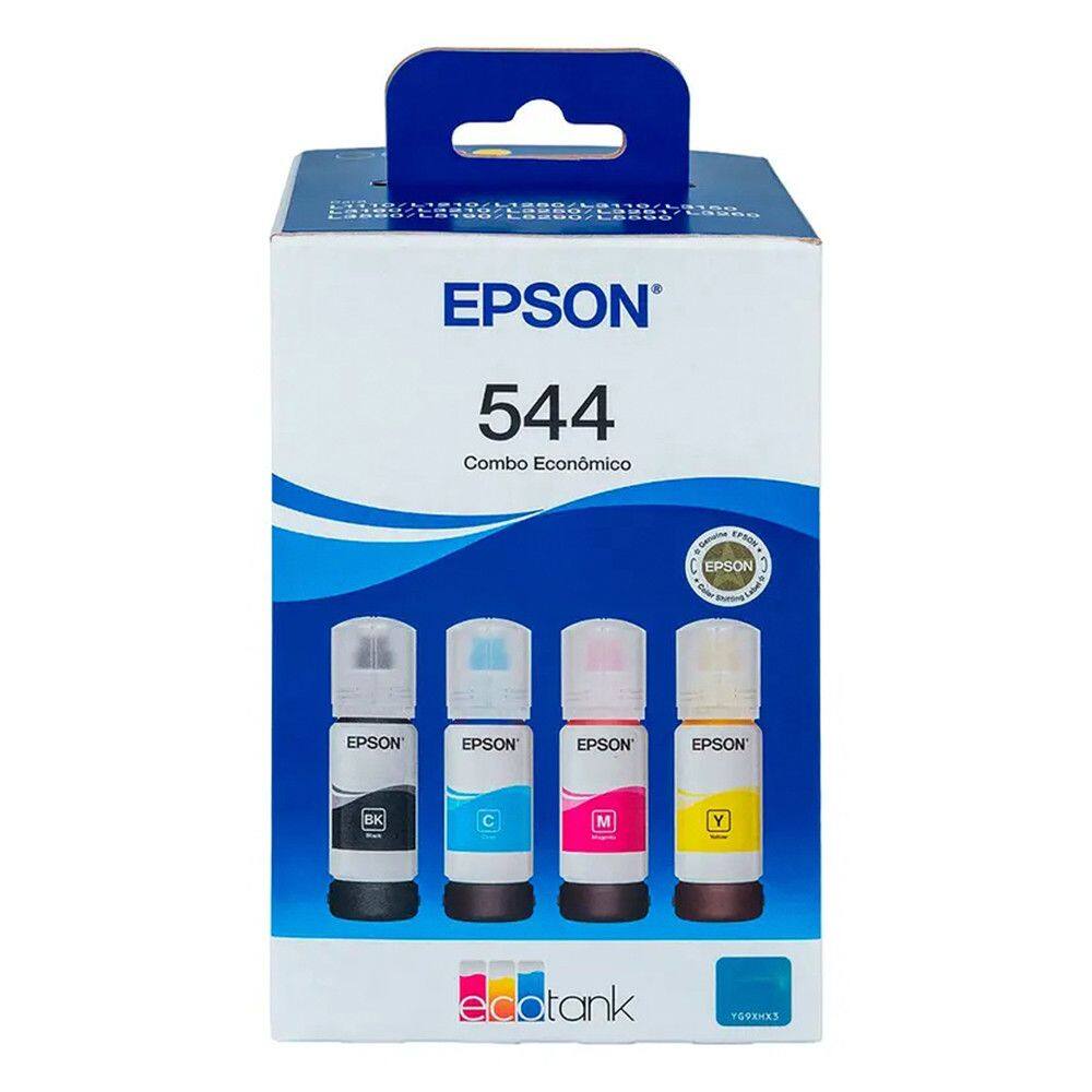 Kit Refil para Tanque de Tinta Epson com 4 Cores T544 até 7.500 páginas Epson