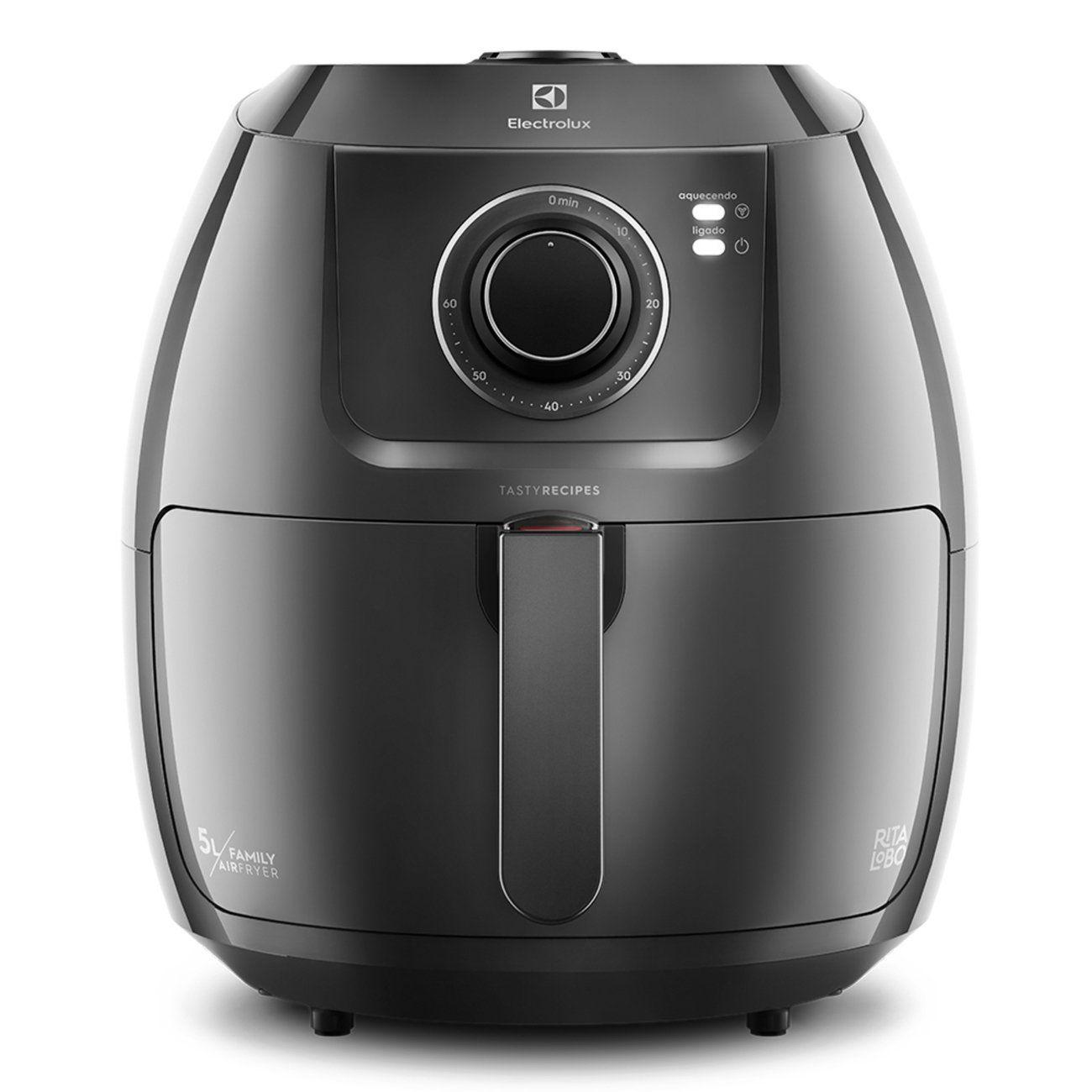 Fritadeira Elétrica sem Óleo/Air Fryer Electrolux - Family Efficient Grafite 5L com Timer