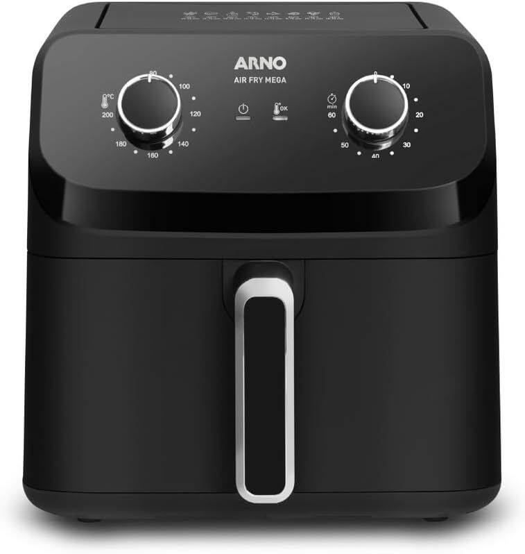 Fritadeira Elétrica Air Fryer Arno Mega AFM7 7,5L 1700W 110 Volts Preto