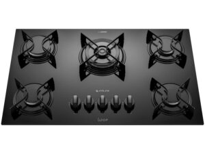 Cooktop a Gás Atlas Utop 5 Bocas Superautomático Mesa em Vidro Temperado