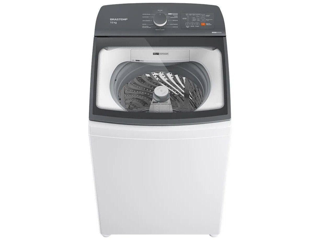Máquina de Lavar Brastemp 15kg Automática Cesto Inox Multi Dispenser BWF15AB