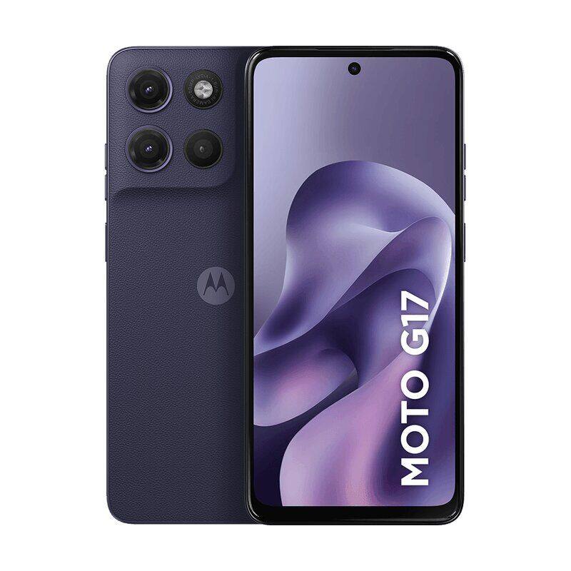Smartphone Motorola Moto G17 256GB - Roxo, 12GB (4GB RAM + 8GB RAM Boost), Câmera 50MP e Tela 6,7"