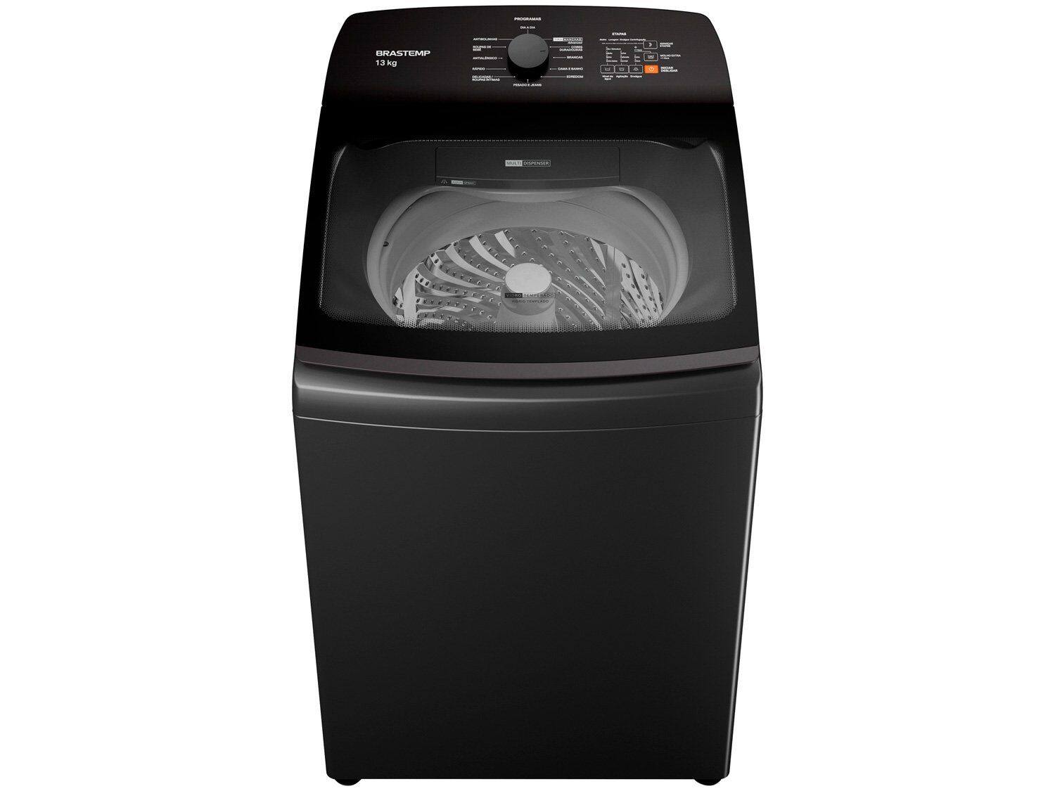 Máquina de Lavar Brastemp 13Kg Cinza Platinum com Ciclo Tira Manchas Advanced e Ciclo Antibolinhas - BWK13A9