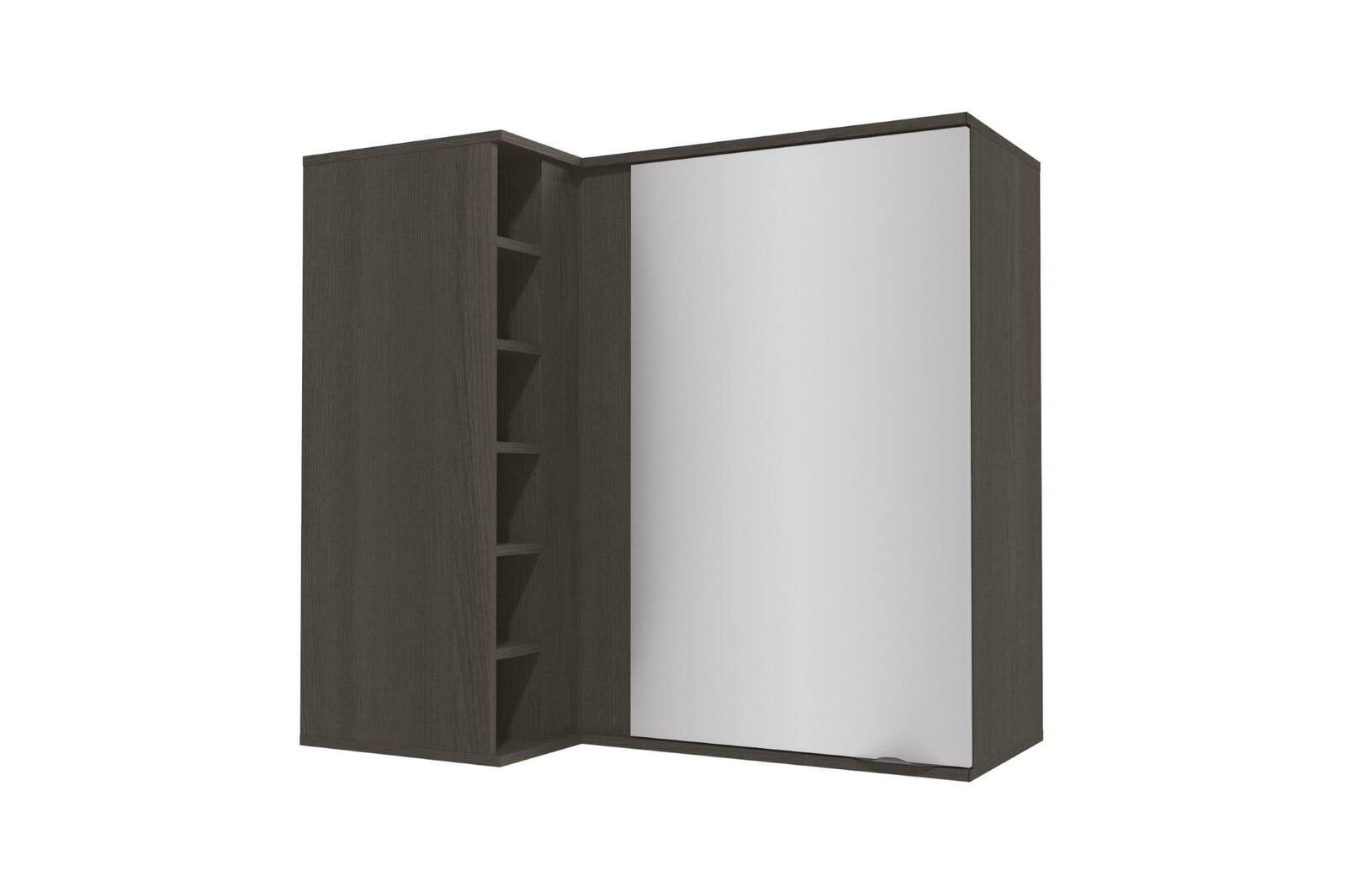 Armário Aéreo de Canto de Cozinha Kappesberg Nox H788 cinza cor Onix Steel