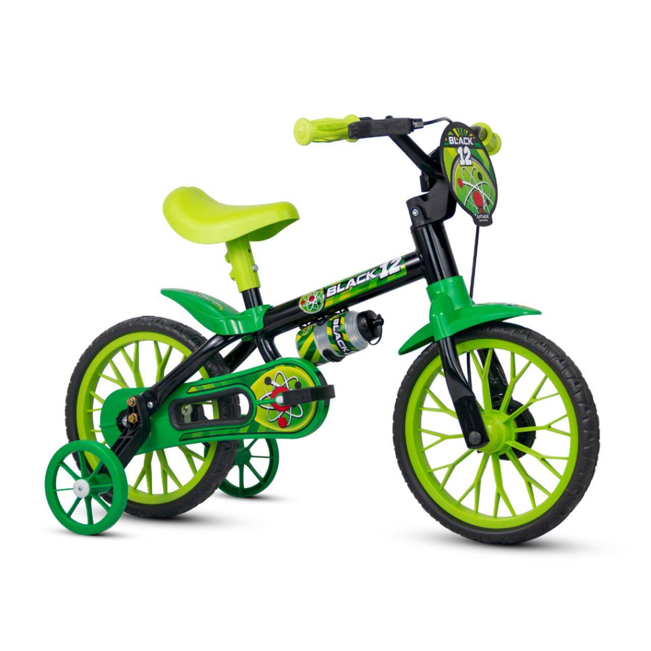 Bicicleta Infantil Aro 12 Freio Tambor 1 Marcha Cestinha Nathor C/ Rodinha Menina de 90cm a 1m