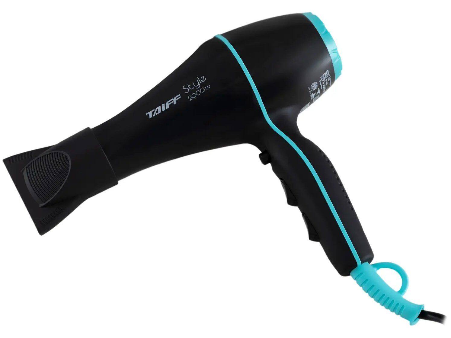 Secador De Cabelo Profissional Taiff Style 2000w Motor Ac Azul e Preto 110v