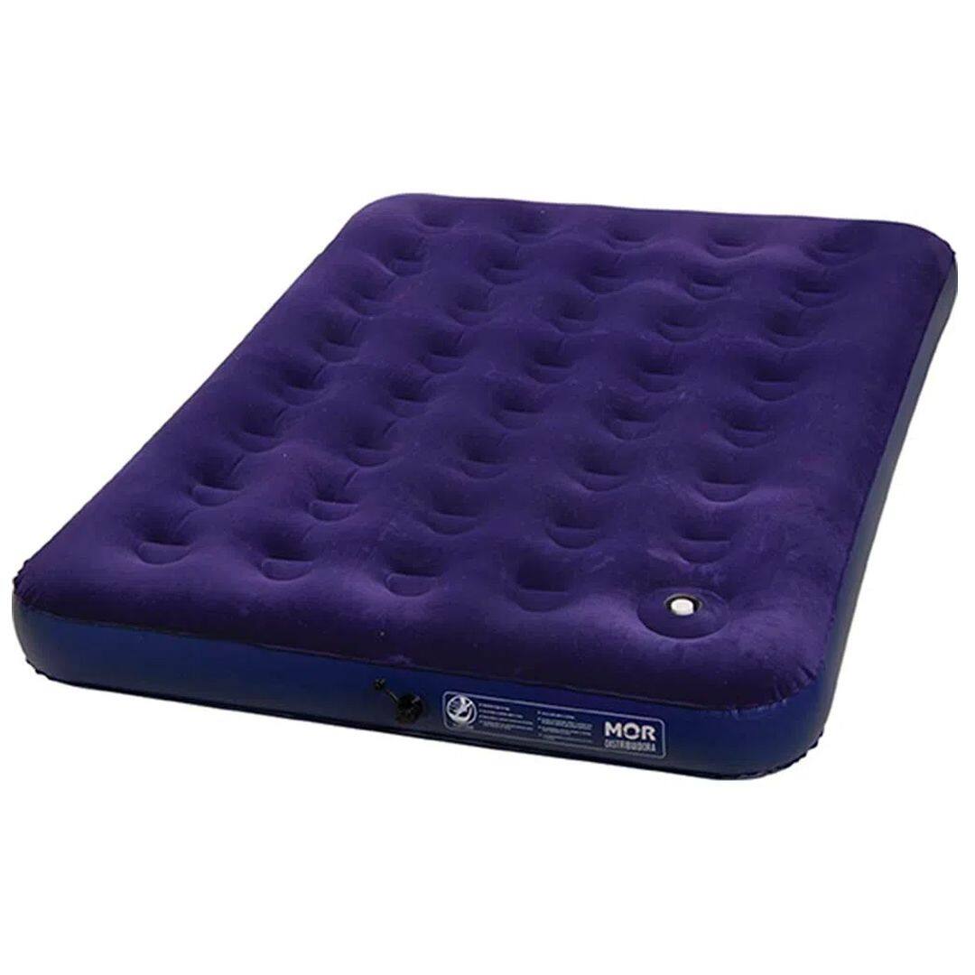 Colchão Inflável Casal Multiuso Camping Mor R9072 Inflador Fole Embutido 160Kg
