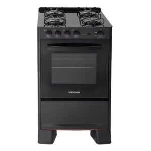 Fogão 4 Bocas Suggar Automático Mesa de Vidro Cook Glass Pre