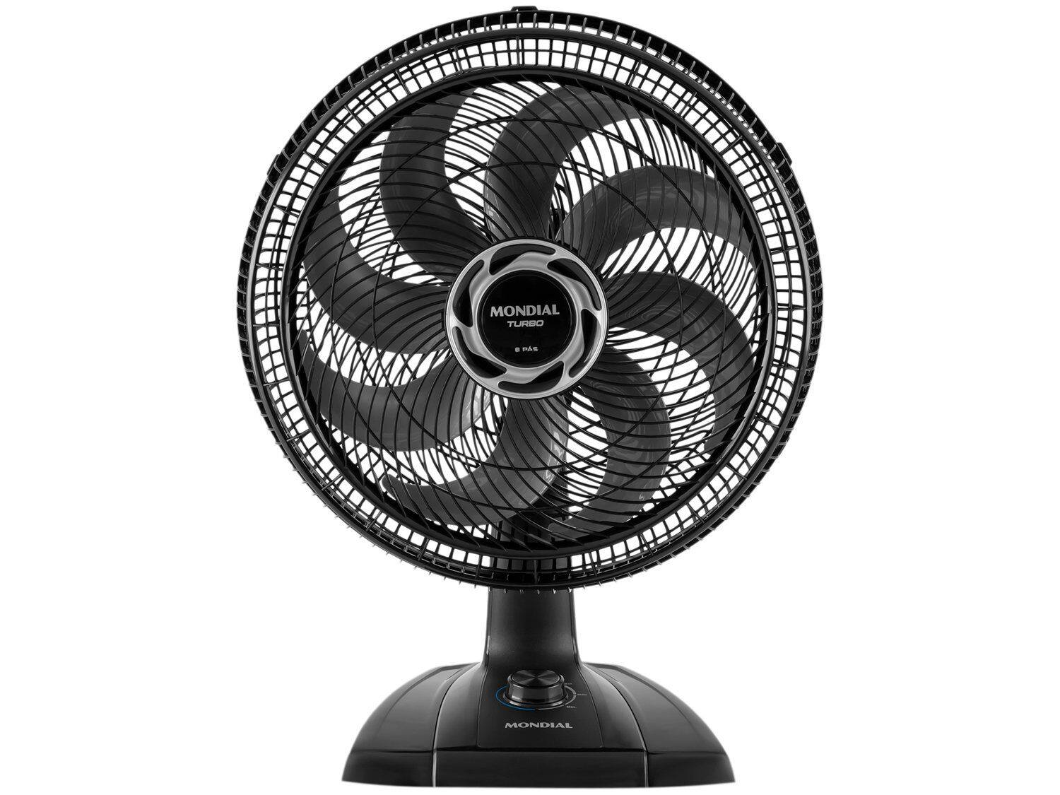 Ventilador de Mesa Mondial Turbo 40cm 3 Velocidades 140W NVT-40-8P-B