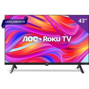 Smart TV AOC 43” Roku Full HD Wi-Fi HDMI Dolby Audio 43S5045/78G