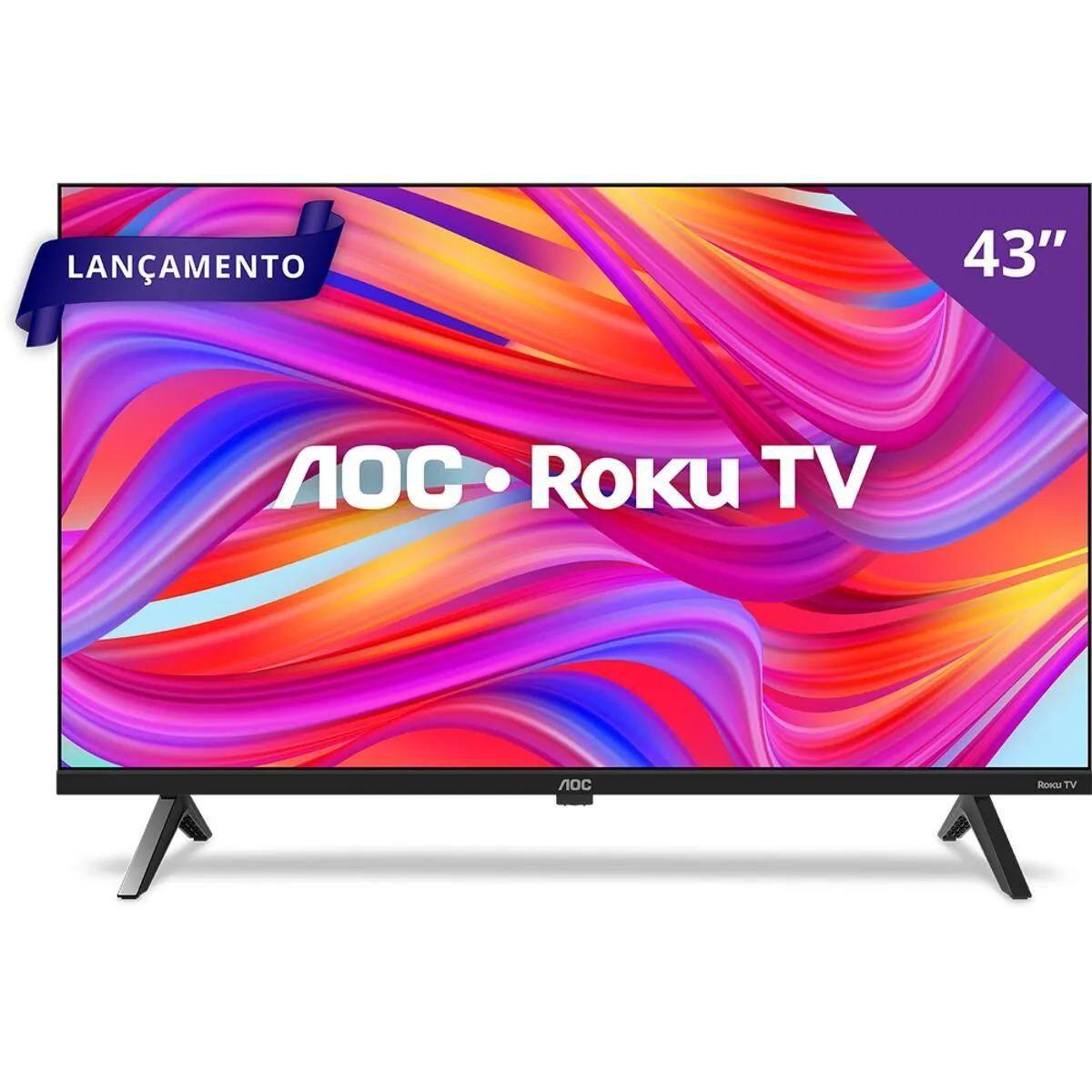 Smart TV AOC 43” Roku Full HD Wi-Fi HDMI Dolby Audio 43S5045/78G