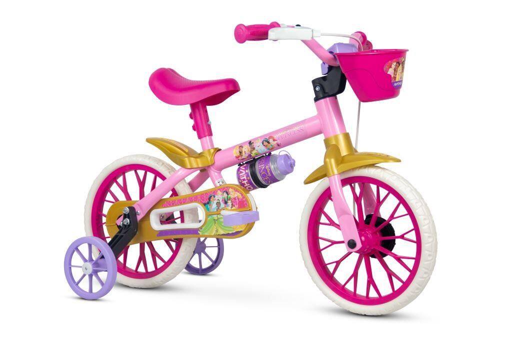 Bicicleta Infantil Princesas Disney Aro 12 Nathor com Rodinhas