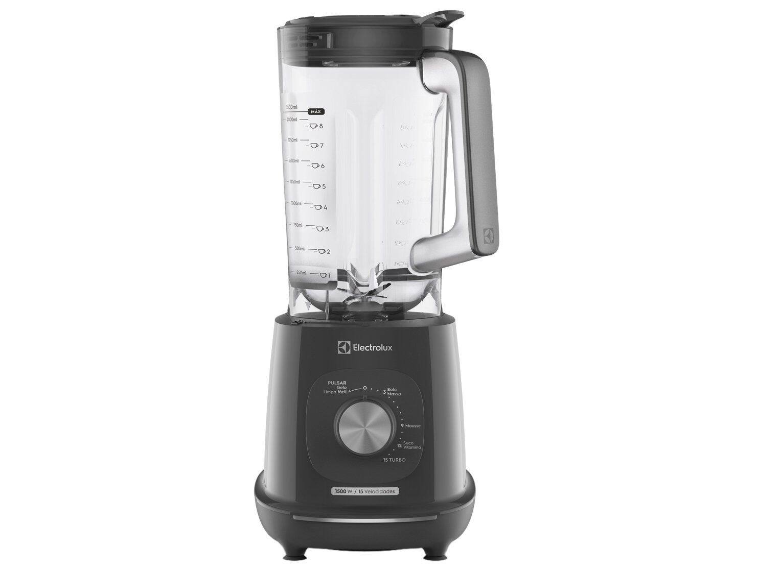 Liquidificador Electrolux 1500W 3.2L Efficient TriForce 15 Velocidades Cinza (EBL1500)