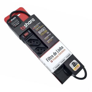 Filtro De Linha Ts Shara Protetor 4 Tomadas Bivolt 1,5M