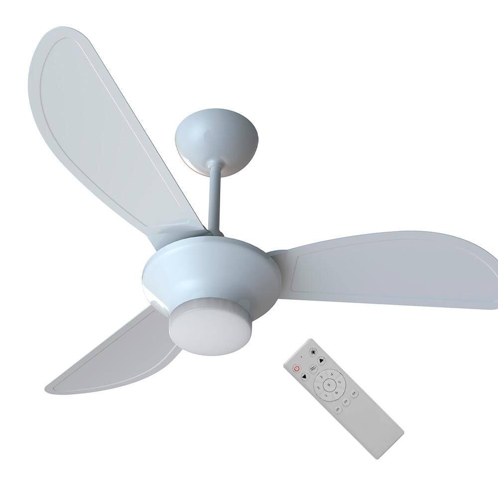 Ventilador de Teto Ventisol Mistral Led Inverter com Controle 3 Pás 6 Velocidades Branco Bivolt