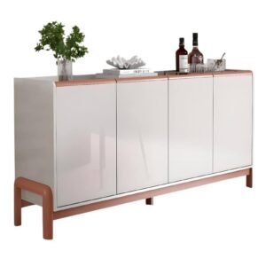 Buffet Lukaliam Elegance 4 Portas Off White/Jequitibá