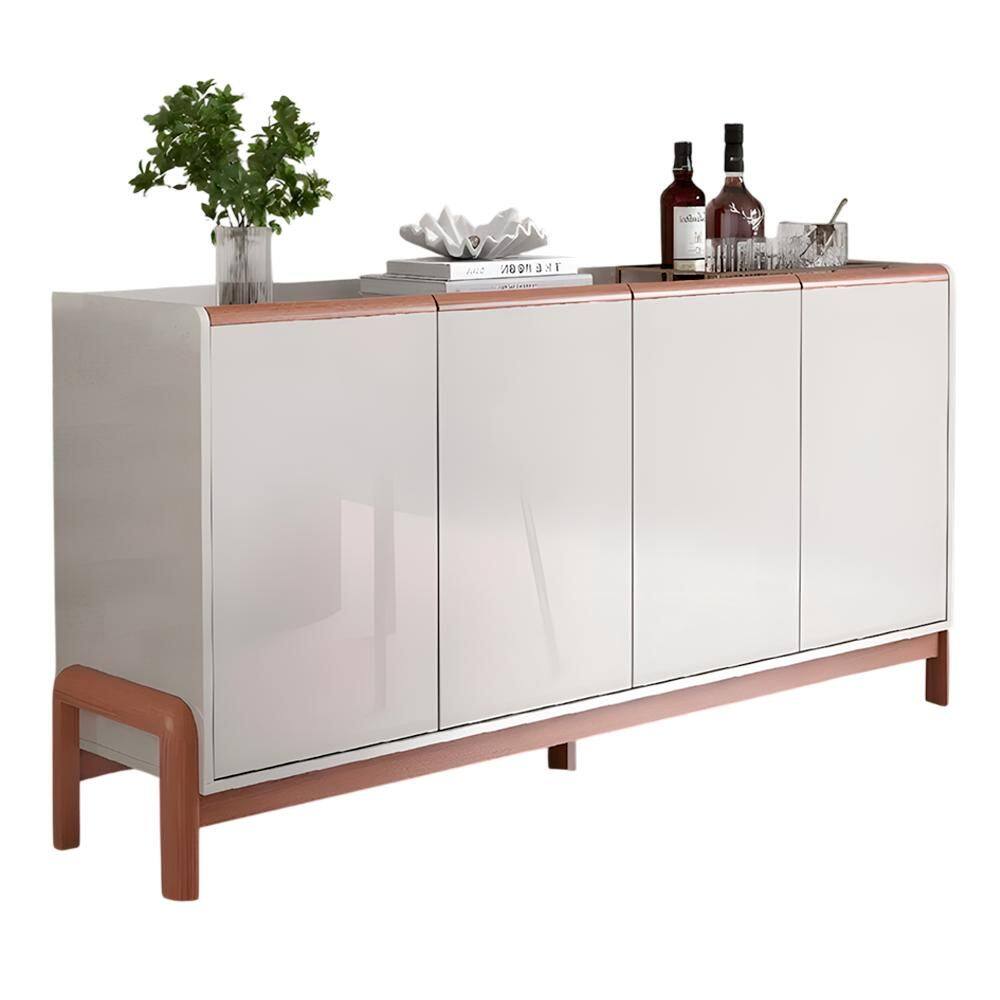 Buffet Lukaliam Elegance 4 Portas Off White/Jequitibá