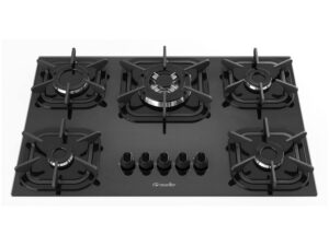 Cooktop 5 bocas Mueller Tripla Chama Mesa de Vidro Bivolt