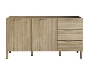 Balcão 160 cm Glam Freijo sem Tampo 3 gavetas 2 portas