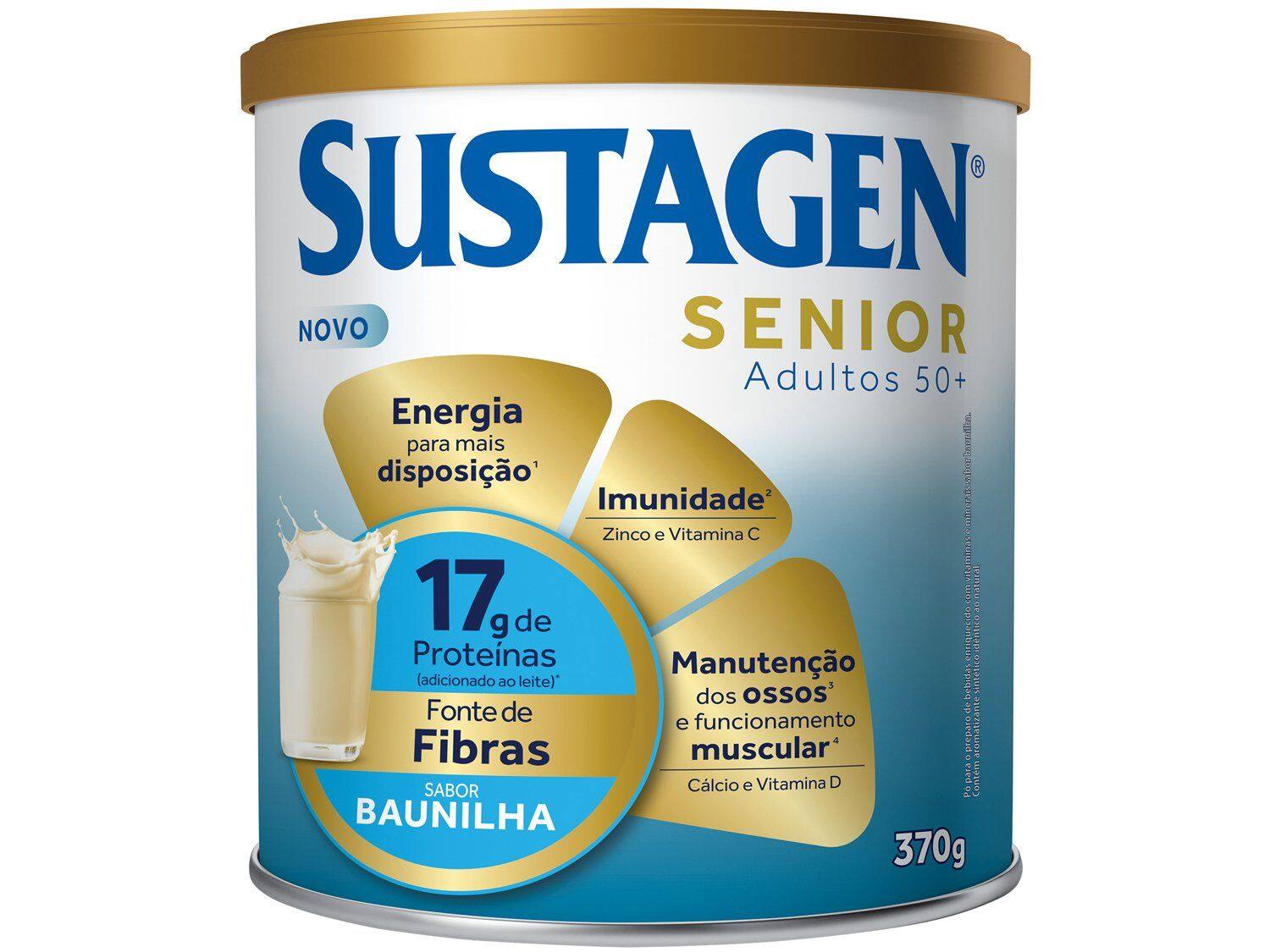 Complemento Alimentar Sustagen Senior Adultos 50+ Sabor Baunilha 370g