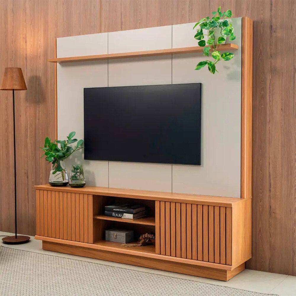 Estante Home Ravena para TV até 75 Polegadas 2 Portas de Correr Linea Brasil