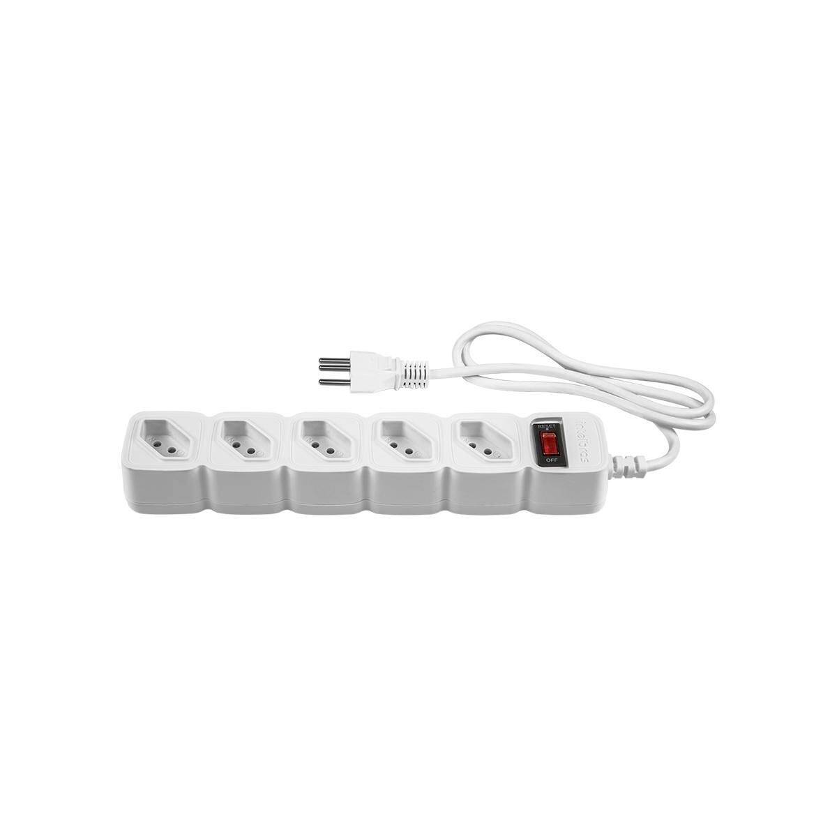 Protetor Eletrônico Filtro de Linha com 5 Tomadas EPE 205 + Branco Intelbras