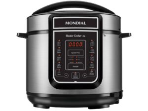 Panela de Pressão Elétrica 5 Litros Mondial Master Cooker PE38 Preta com Prata 127V
