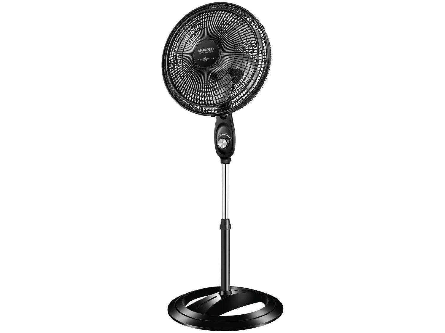 Ventilador de Coluna Mondial Super Power 40cm 6 Pás 140W Preto/Prata VSP-40C-NB